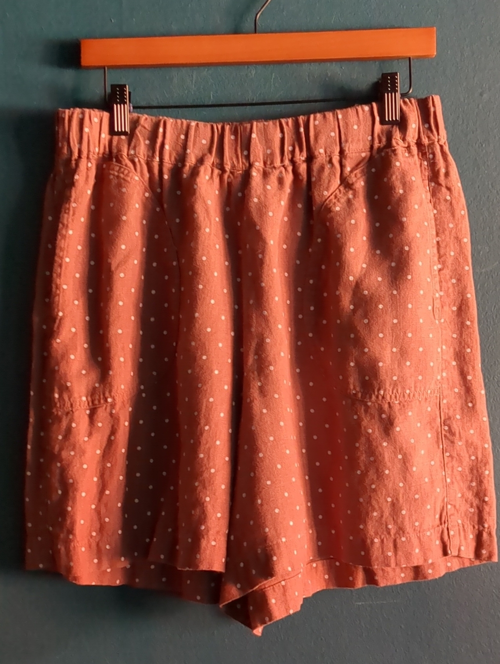 notPERFECTLINEN 100% Linen Polka Dot Main Shorts